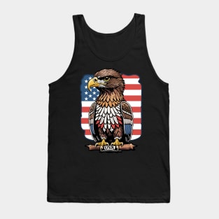 Eagle American Flag shield USA Tank Top